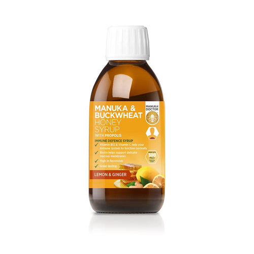 Manuka & Buckwheat Honey Syrup - Lemon & Ginger